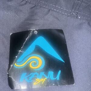 KANU SURF SHORTS MENS BIG 1X GRAY BOARD SHORTS SWIM TRUNKS QUICK DRY UPF 50+